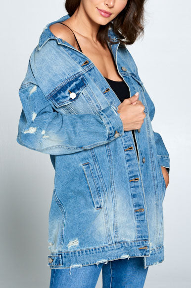 “Dara” Oversized denim jacket