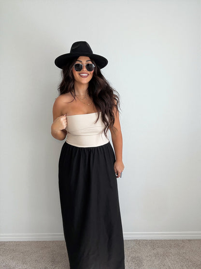 “Chasing Dreams” Mixed Strapless Dress
