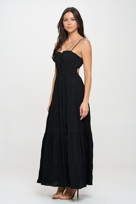 “Harper” Open Back Maxi Dress