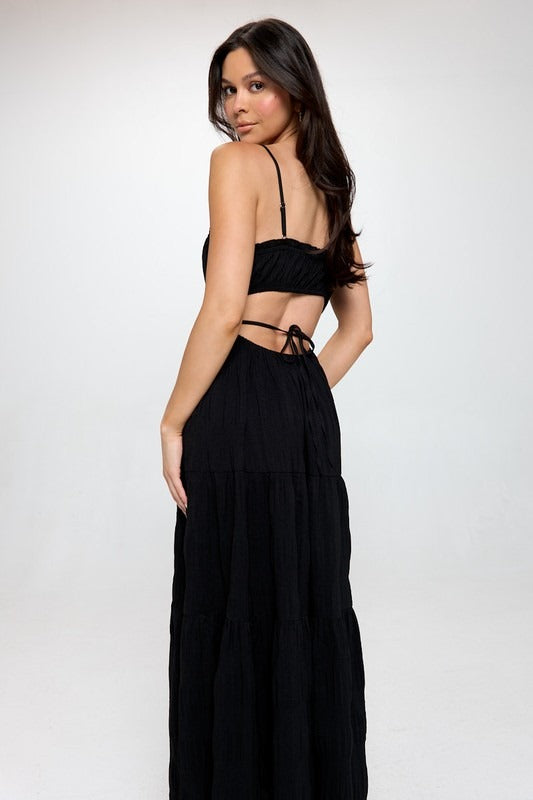 “Harper” Open Back Maxi Dress