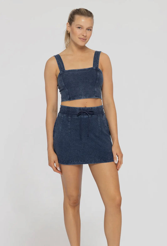 “Peyton” Mineral Wash Skort