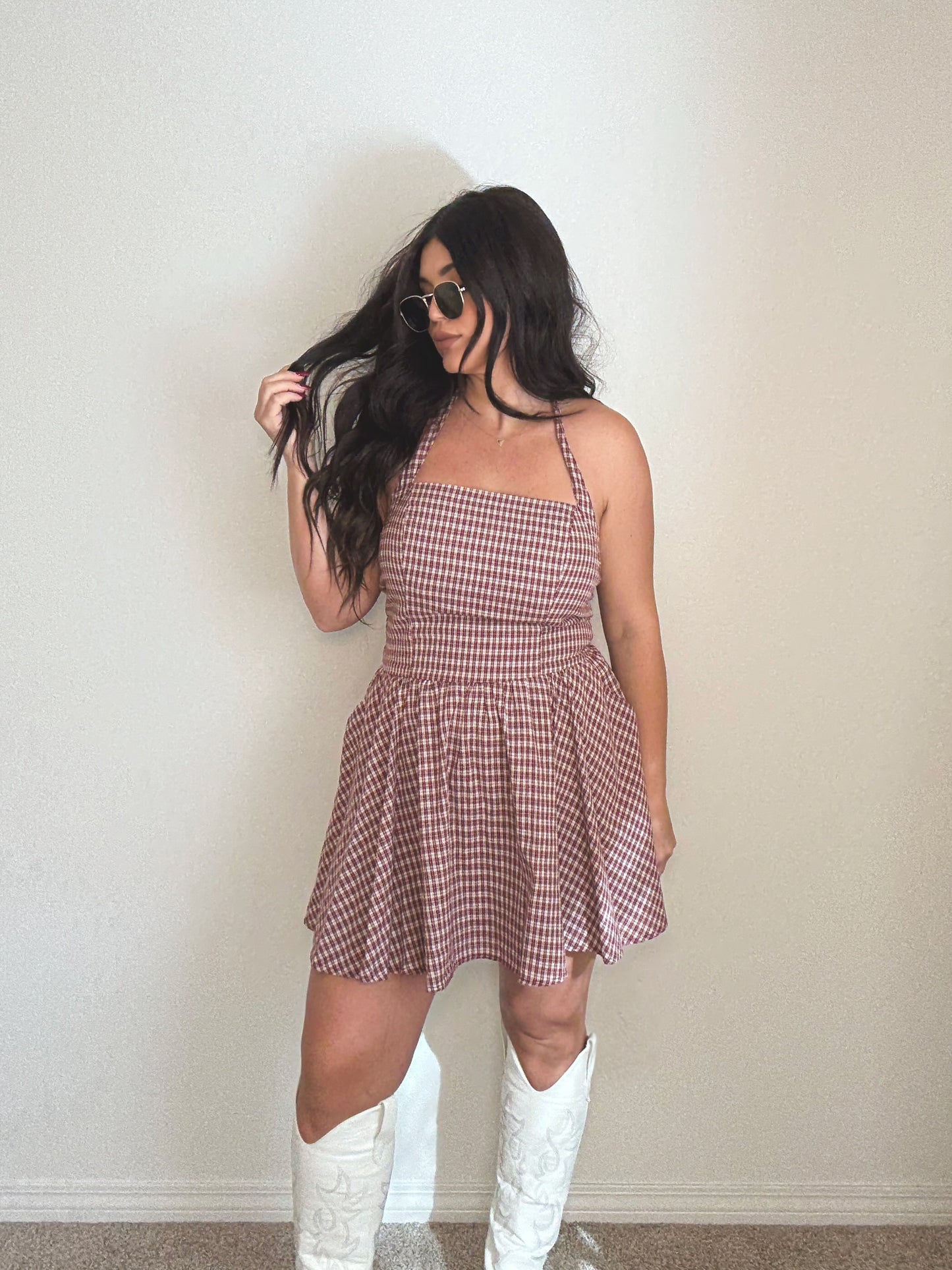 “Picnic Love” Halter Dress