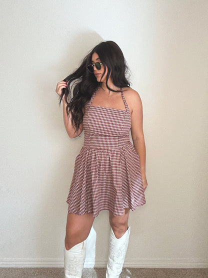 “Picnic Love” Halter Dress
