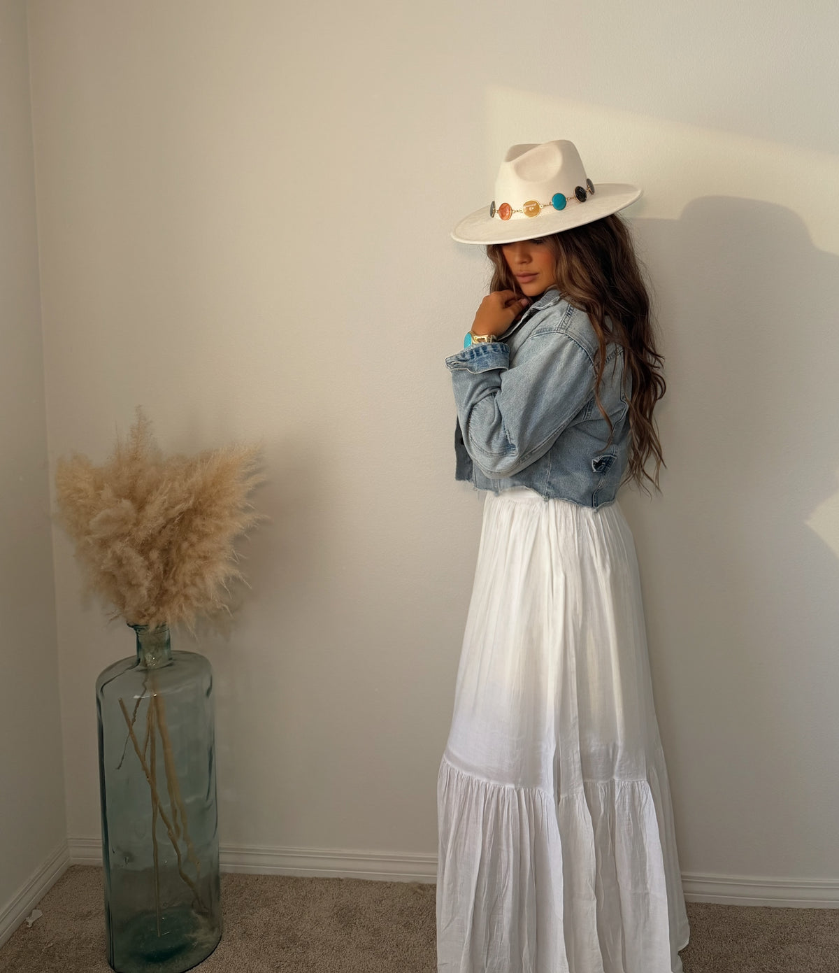 “The Sunday Stroll” White Maxi Dress
