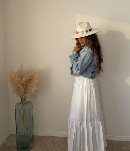 “The Sunday Stroll” White Maxi Dress