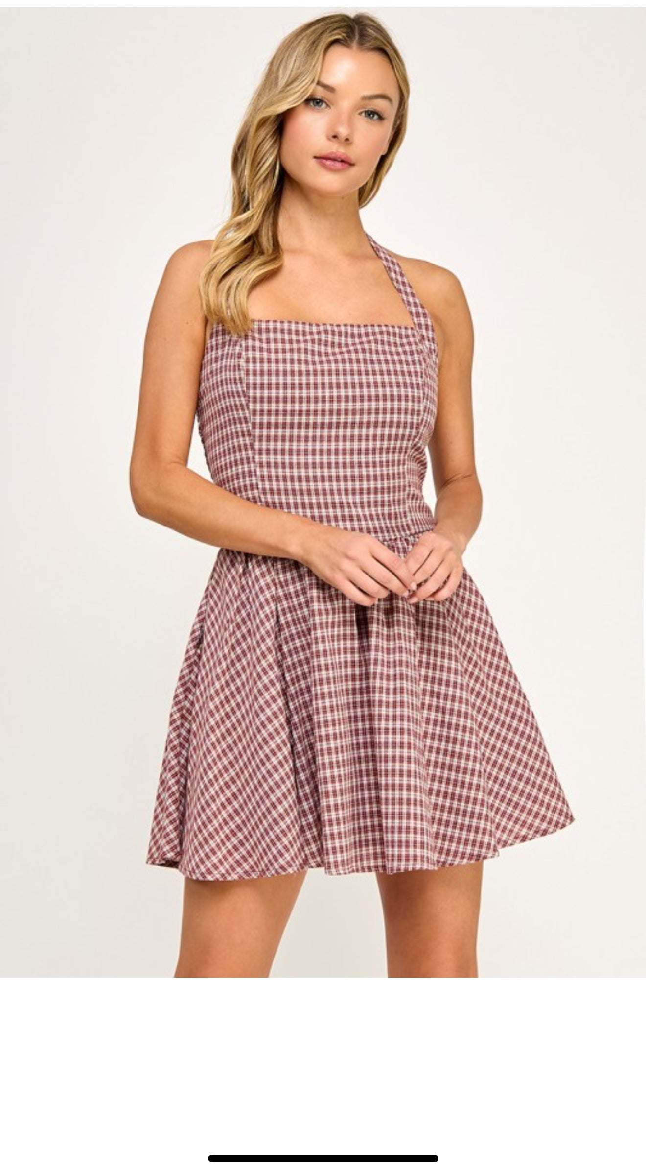 “Picnic Love” Halter Dress