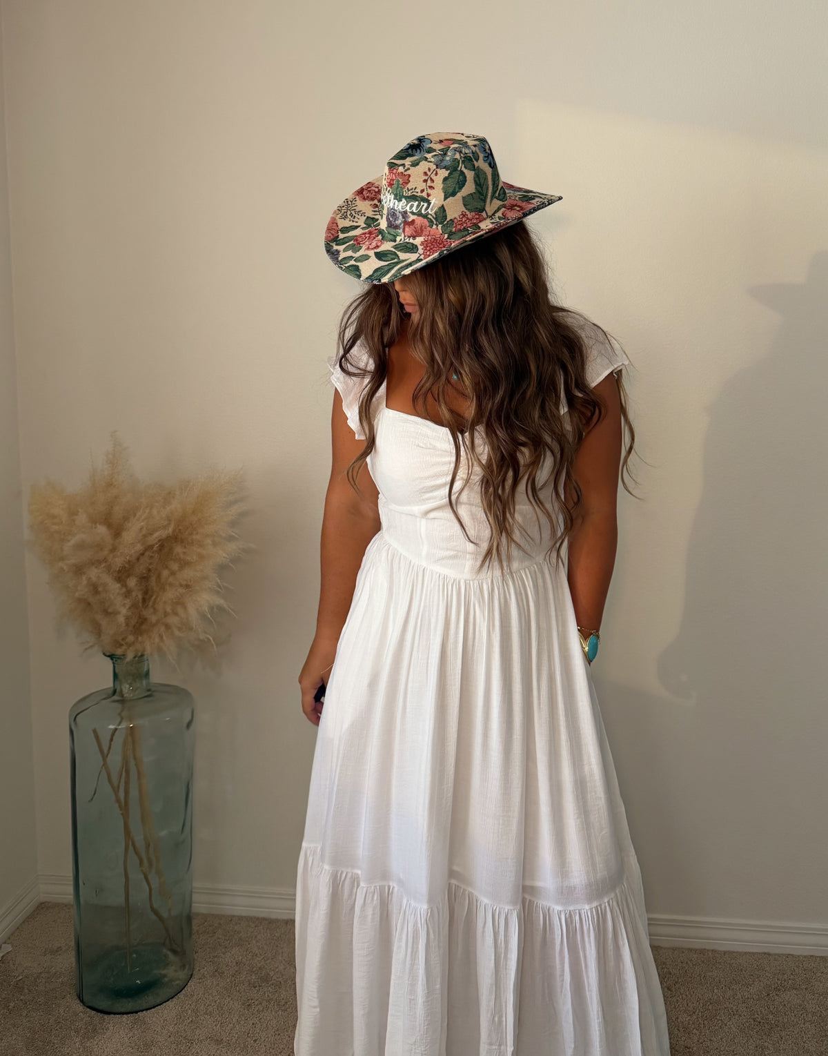 “The Sunday Stroll” White Maxi Dress