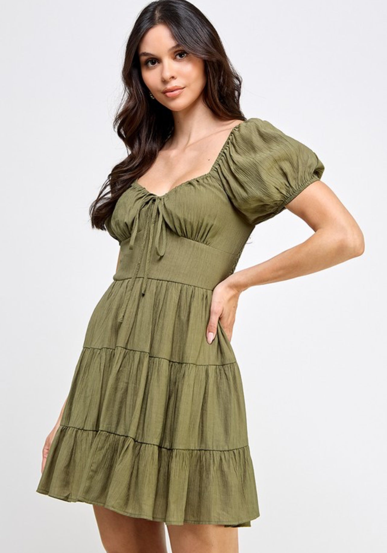 “Leighton” Sleeve Short Dress