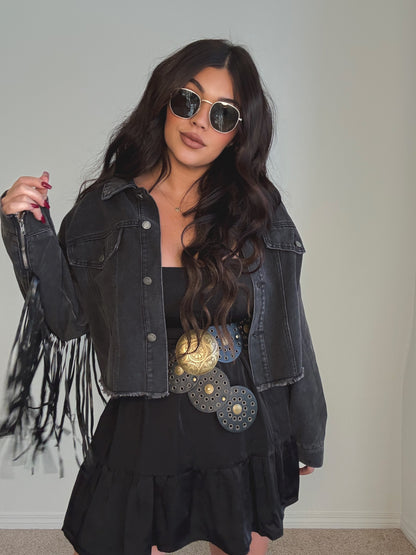 “Jojo” Denim Fringe Jacket