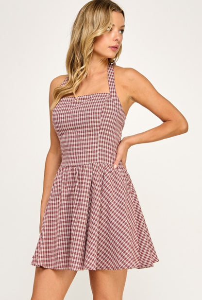 “Picnic Love” Halter Dress