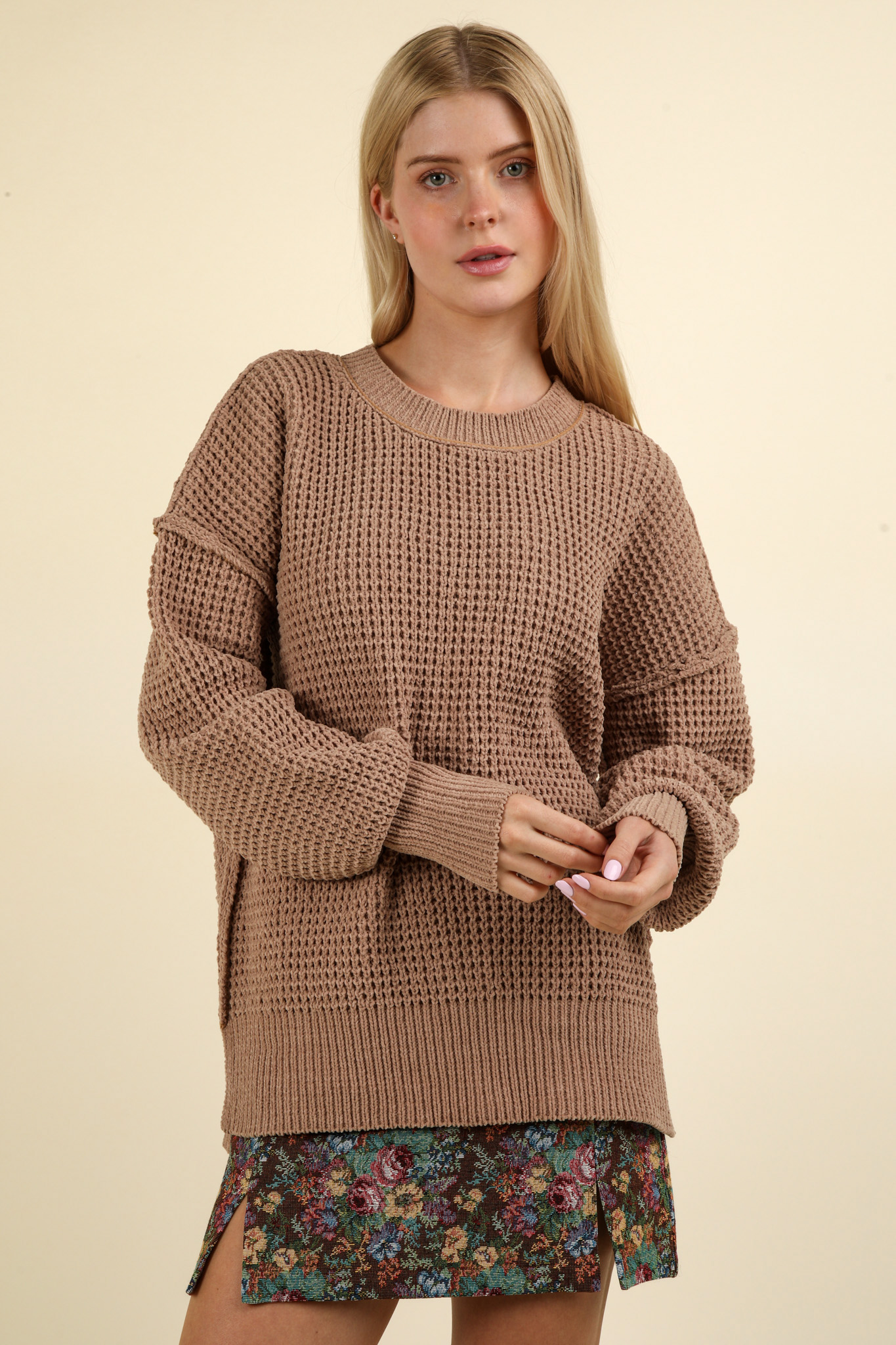 “Megan” oversize knit sweater (s-3x)