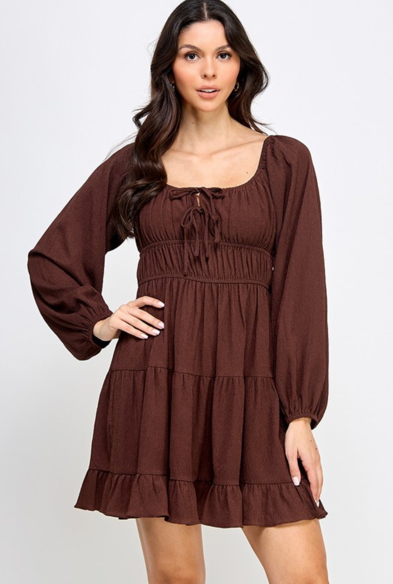 “Pricilla” long sleeve dress