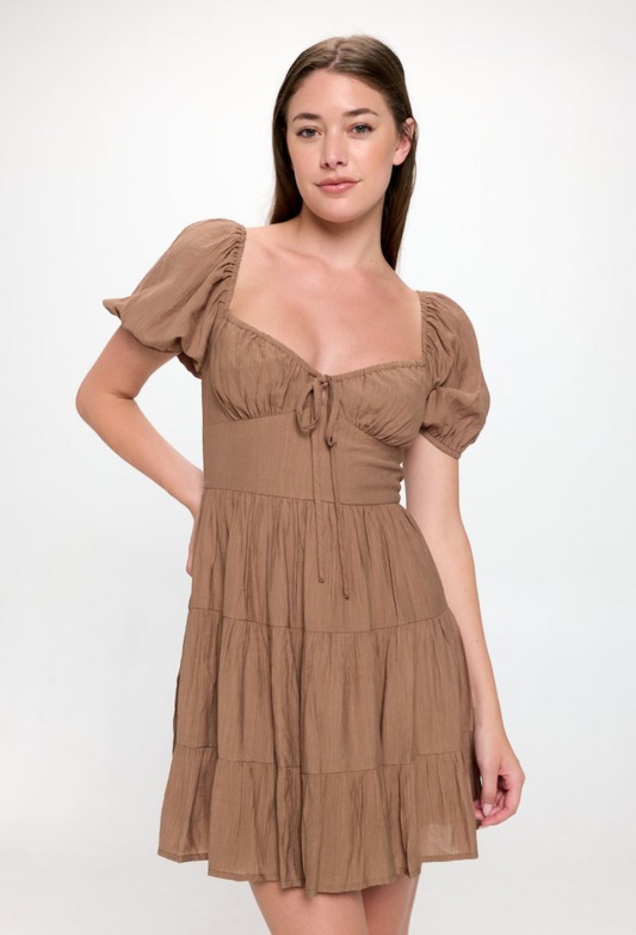 “Leighton” Sleeve Short Dress