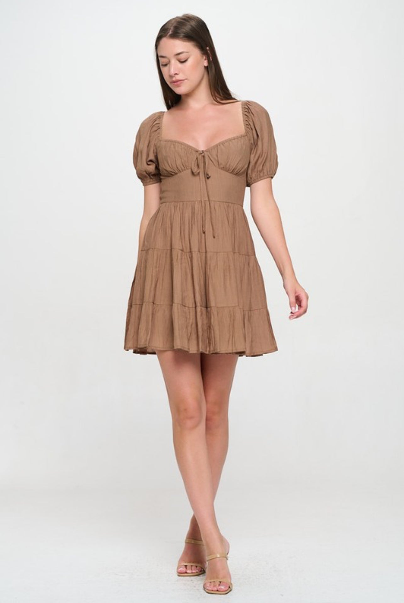 “Leighton” Sleeve Short Dress