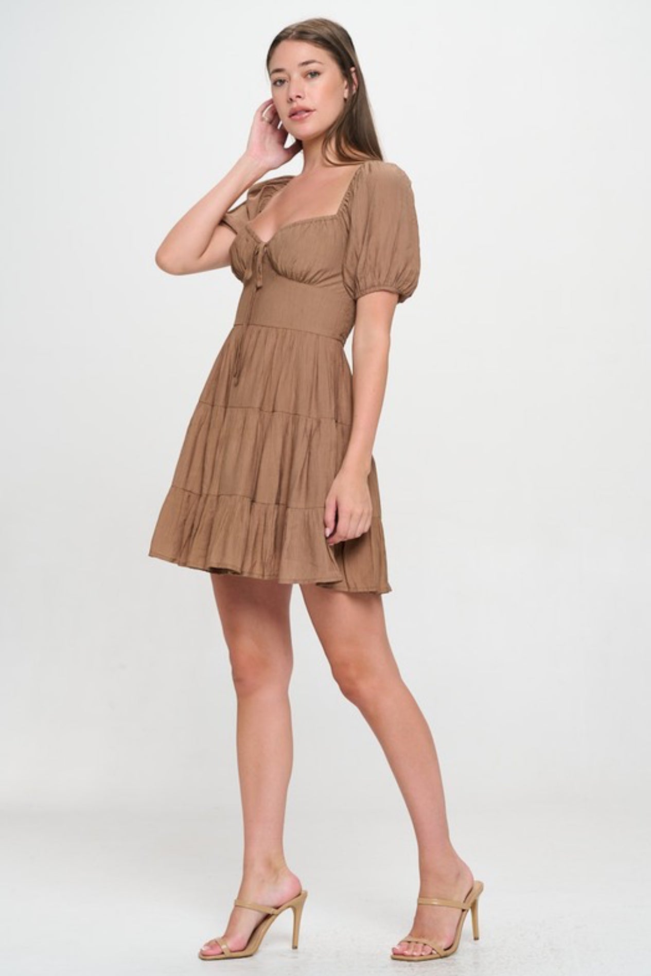 “Leighton” Sleeve Short Dress