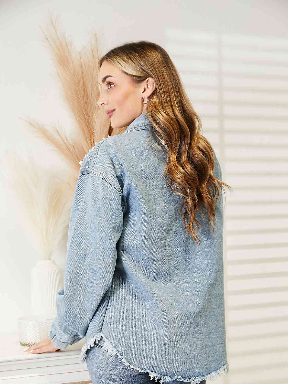 “Pearl to be” Denim Shacket