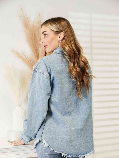 “Pearl to be” Denim Shacket