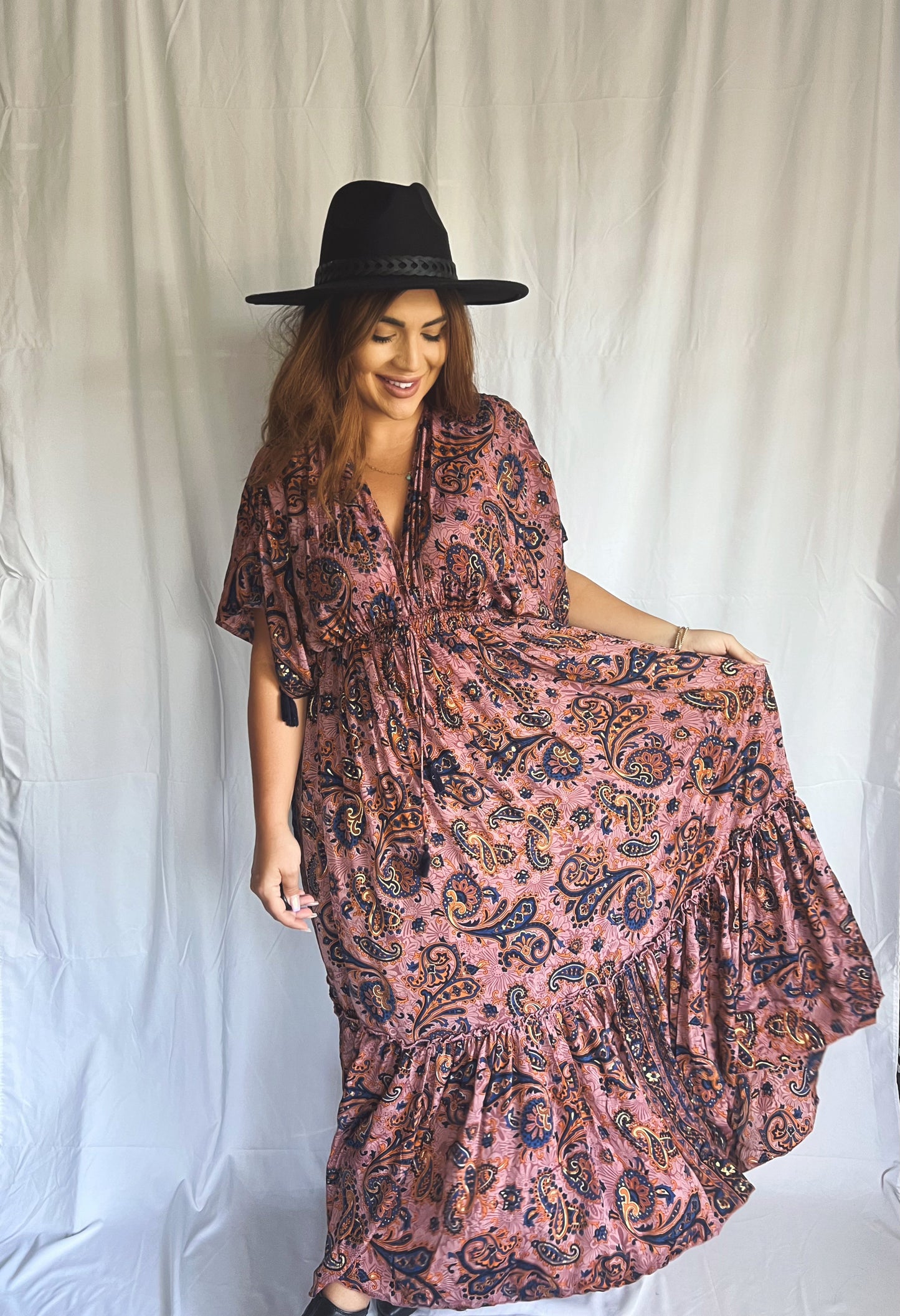 “Crete” Boho Sleeve Maxi Dress