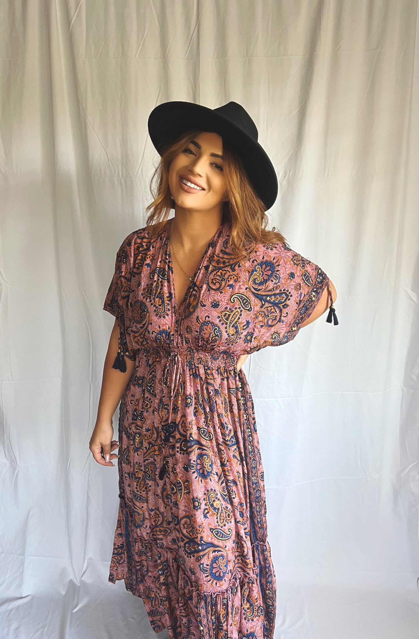 “Crete” Boho Sleeve Maxi Dress