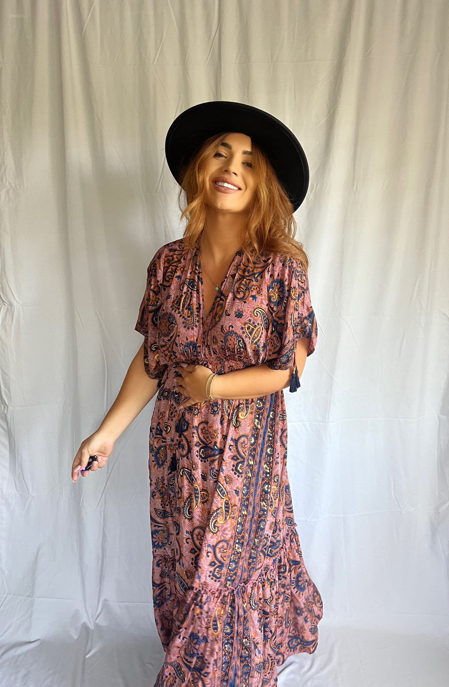 “Crete” Boho Sleeve Maxi Dress