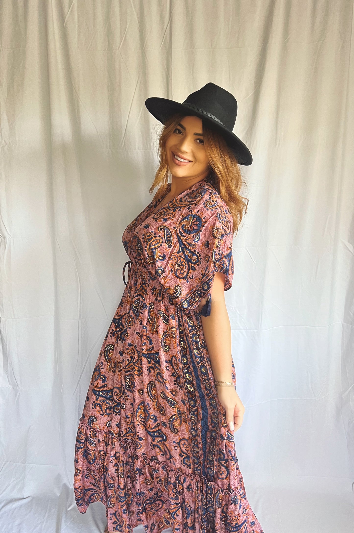 “Crete” Boho Sleeve Maxi Dress