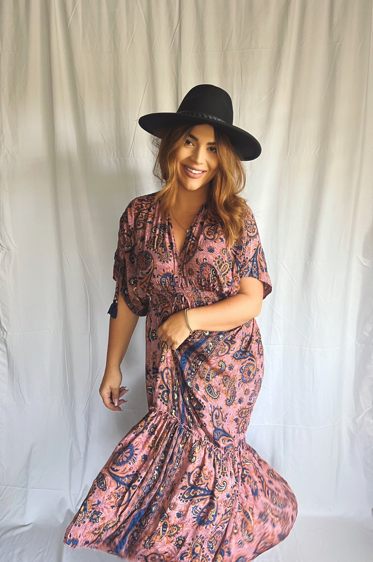 “Crete” Boho Sleeve Maxi Dress