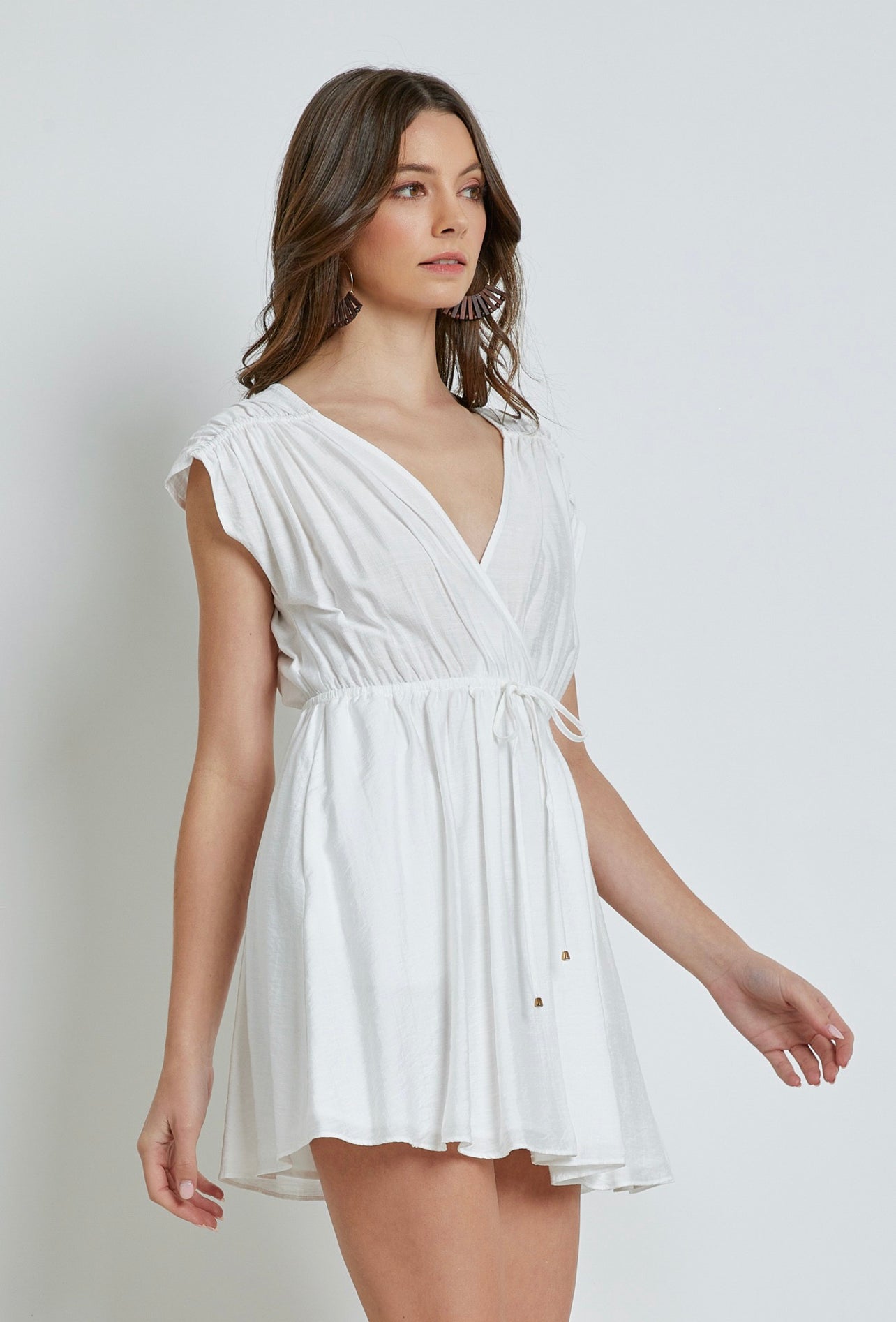 “Sadie” White Short Dress