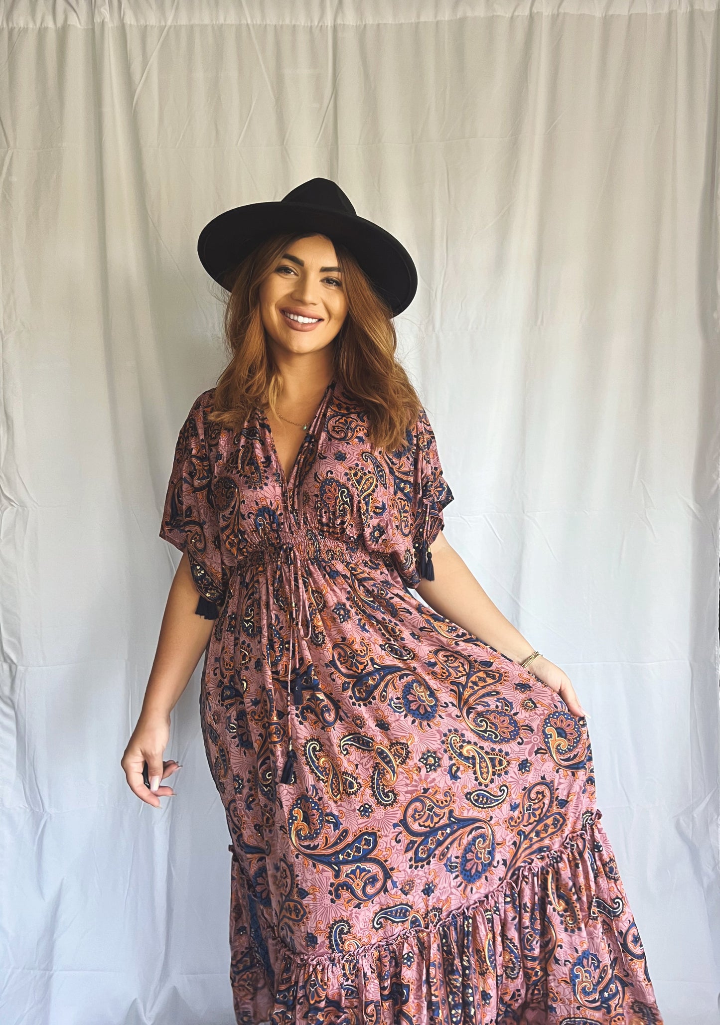 “Crete” Boho Sleeve Maxi Dress