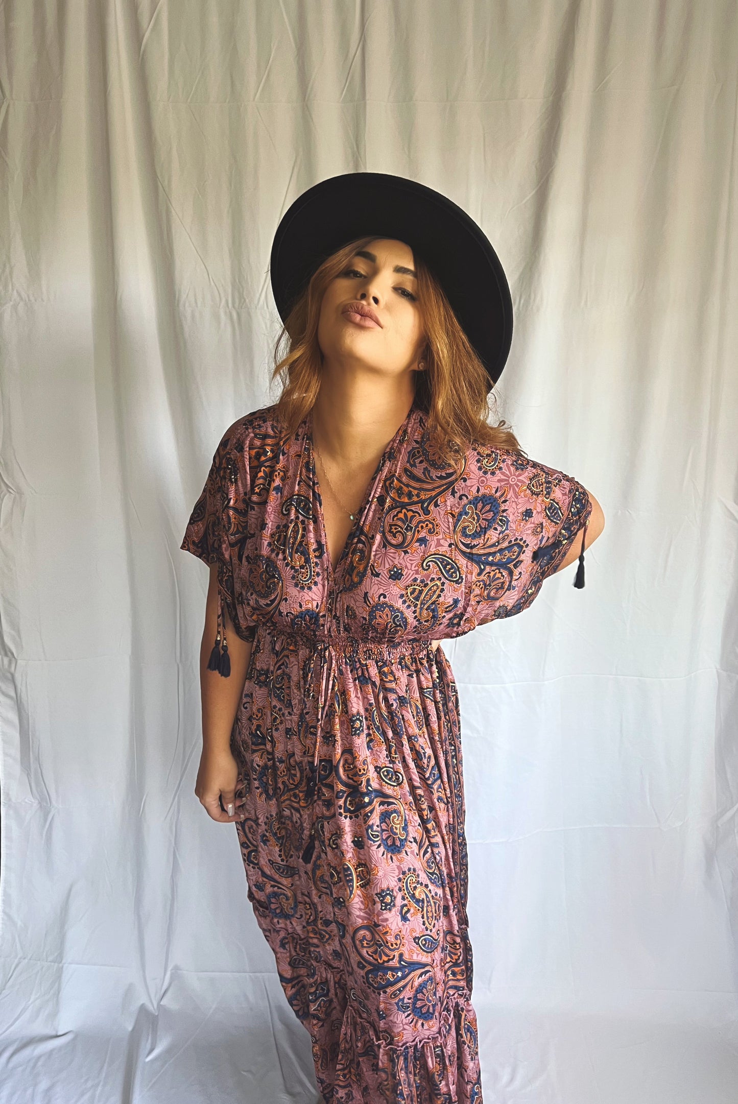 “Crete” Boho Sleeve Maxi Dress