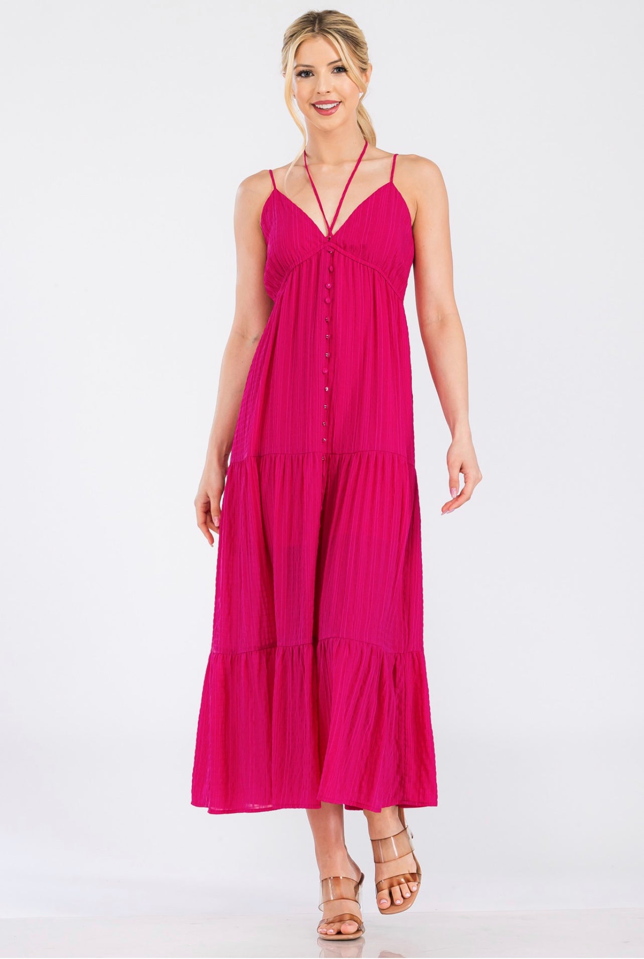 “Pretty Pink” Midi Dress