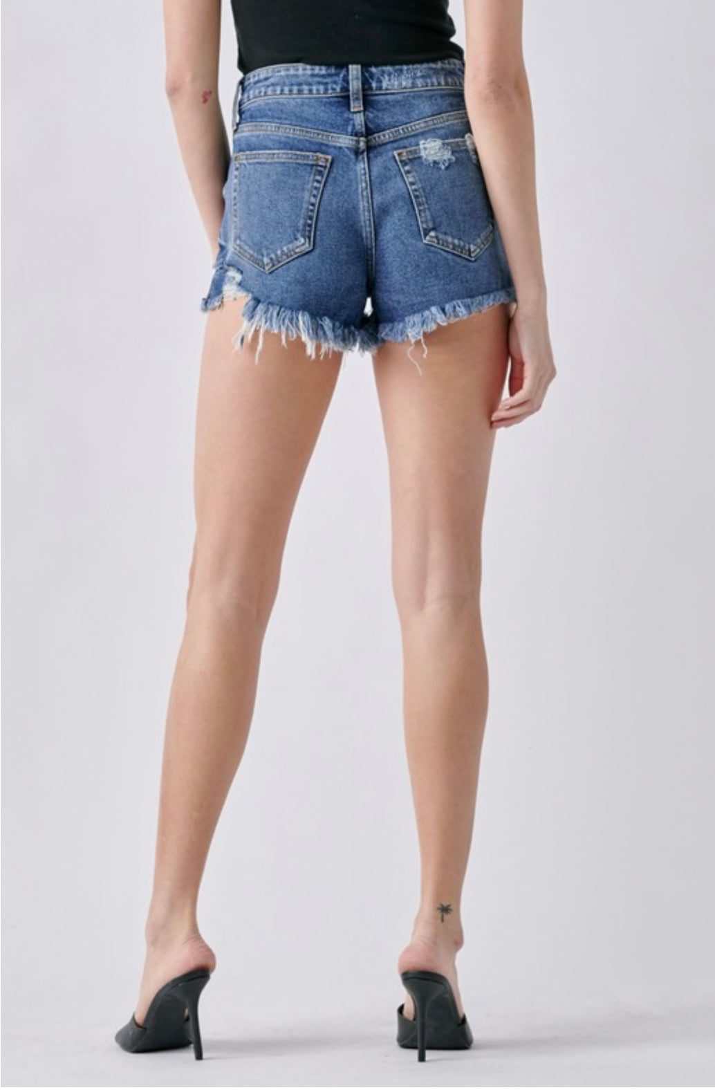 “The it Shorts” High Rise Jean Shorts