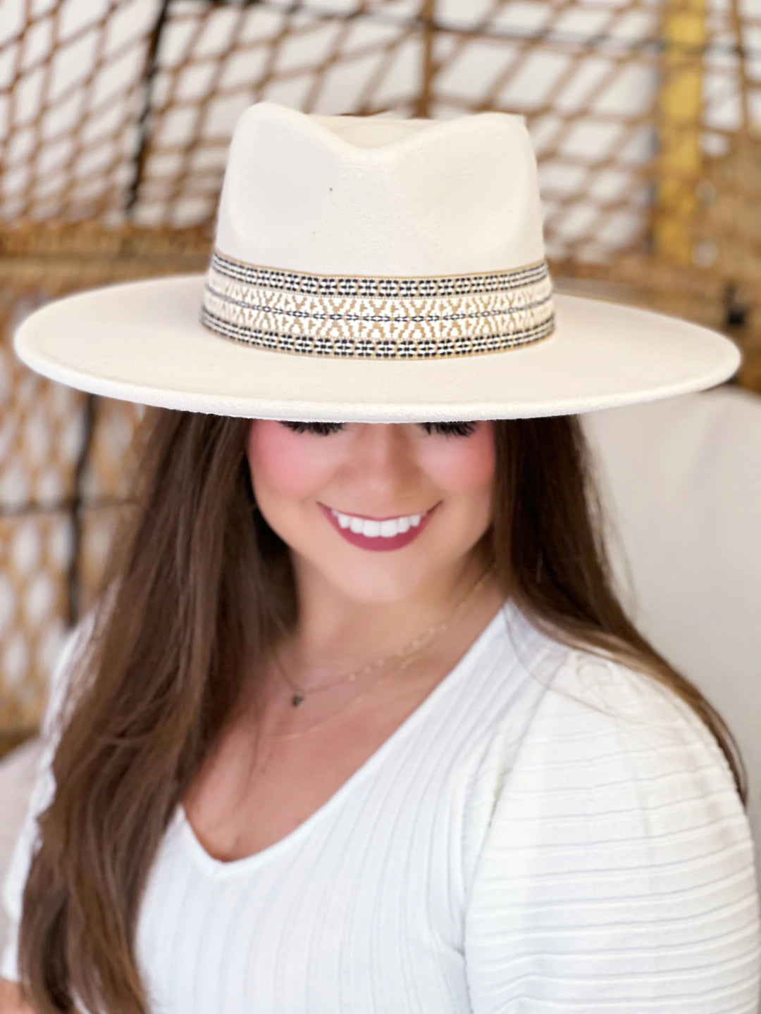 “Rebecca” Wide Brim Hat